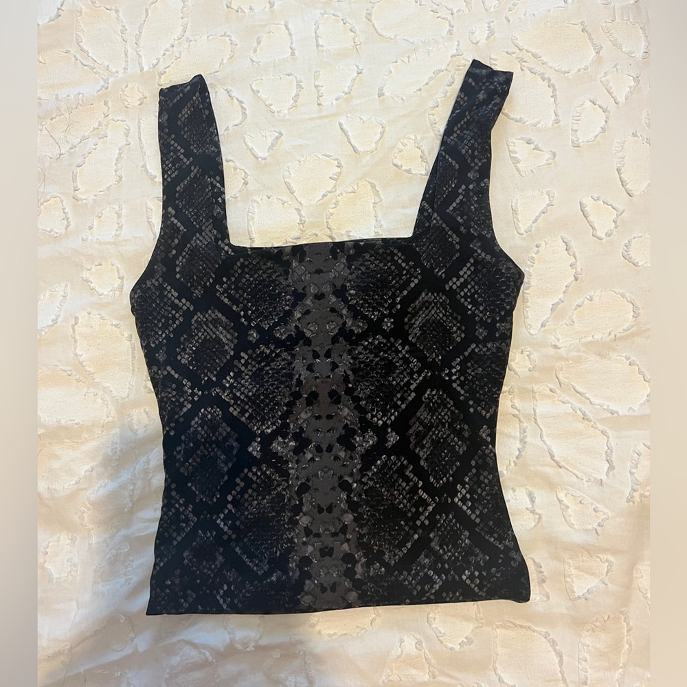 Snake print crop top